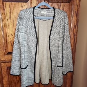 Plaid pleated blazer 